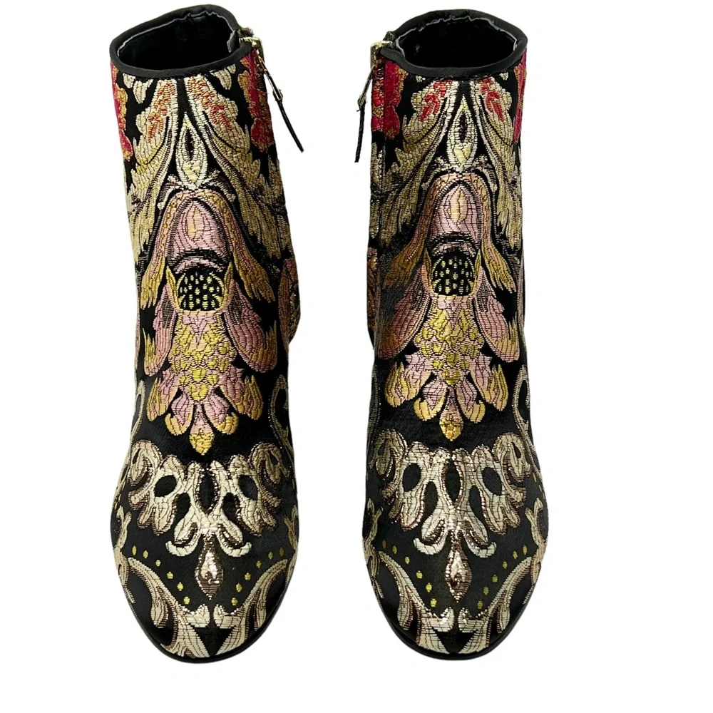 Sam Edelman women's Taye Jacquard floral embroidered ankle booties size 6.5 NWT - Picture 2 of 15
